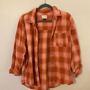 Universal Thread Orange & Pink Flannel